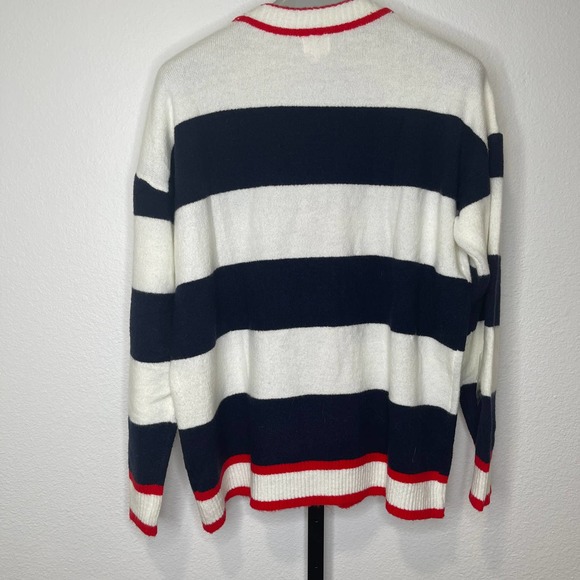 NWT Dee Elly cardigan Sweater Size Medium Red White and Blue - Picture 3 of 10